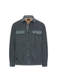 camel active - Cord Overshirt mit Teddyfleece - Tintenblau