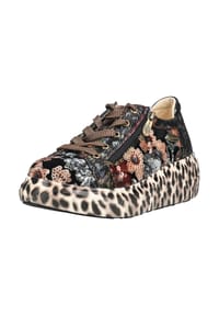 LAURA VITA® - Leder/Textil Sneaker - Schwarz Multi