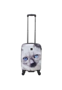 Saxoline WhiteCat - Koffer White Cat mit niedlichem Katzenmotiv - weiss-schwarz
