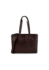 PLEVIER® Power - Power Shopper Tasche Leder 31 cm Laptopfach - braun