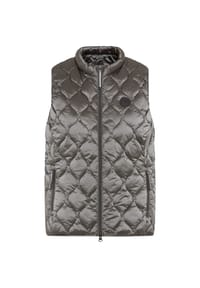 olsen - Weste mit Wellensteppung und Stehkragen - Light Pearl
