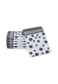 ROSS® 6 X Waschhandschuh im Set Punkte allover - Punkte allover - Altrosa