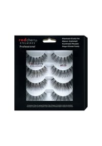 red cherry EYELASHES - Bandwimpern 523 - 4 Pairs - schwarz