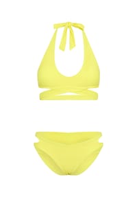 CHIEMSEE - Bikini mit Neckholder-Top und Cut-Out-Slip - 12-0645 Lemon Tonic