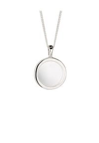 elli. - Halskette Rock Crystal Kreis Transparent 925 Sterling Silber - Silber