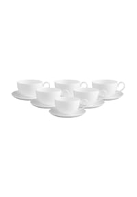 Villeroy & Boch Kaffeetassen mit Untertassen Royal 200 ml weiß - Royal - weiß