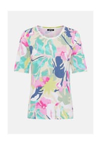 olsen - T-Shirt, Halbarm, Baumwolle, für Damen - 40298 POOL BLUE