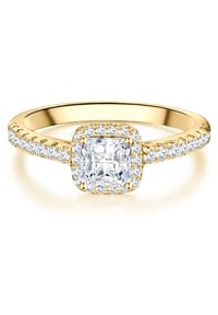 TRILANI 1934 - Ring Sterling Silber gelbgold Zirkonia weiß - gelbgold