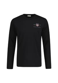 GANT - Herren Langarmshirt - REGULAR MEDIUM ARCHIVE SHIELD, Longsleeve, Baumwolle - Blau