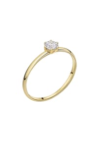 CELESTA® - Ring 375/- Gold 1 Zirkonia - gelb