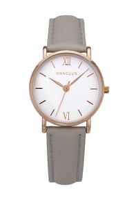 MANGUUN - Damen Armbanduhr "37135" - ROSÉGOLD/GRAU