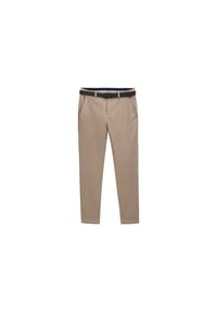 TOM TAILOR - Hose - beige brown zig zag structure
