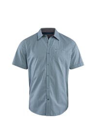 STOOKER® - HUDSON Herren Kurzarm-Hemd - check aqua grey
