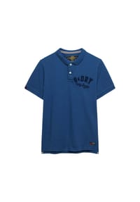 Superdry. - Herren Poloshirt - Vintage Athletic Polo, Logo, Baumwolle, einfarbig - Blau