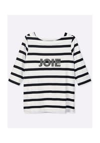 sheego - U-Boot-Shirt - weiß-erdbeere-geringelt