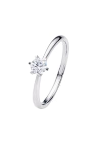 ONE ELEMENT Timeless Diamonds - 0.25 ct Diamant Brillant Ring aus 585 Weißgold - silber