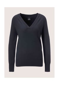 MADELEINE - Kaschmirpullover mit V-Ausschnitt - dunkeltaupe / melange