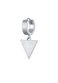 KUZZOÍ - Ohrringe Single Creole Dreieck Matt 925 Sterling Silber - Silber