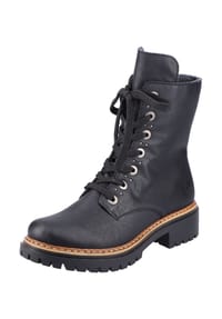 rieker - Lederimitat Stiefelette - Schwarz