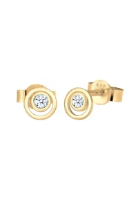 elli. DIAMONDS - Ohrringe Kreis Layer Diamant Hochwertig 585 Gelbgold - Gold