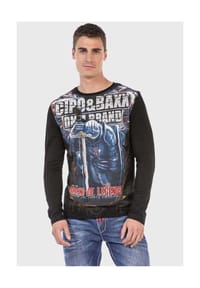 CIPO & BAXX® - Sweatshirts mit coolem Print - BLACK