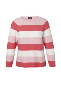 VIA APPIA -DUE- - Pullover & Strickjacken mit gestreiftem Allover-Muster - indigo multicolor