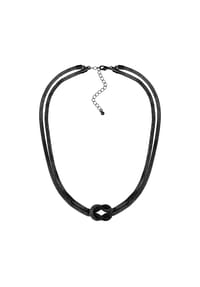 Steuer Modeschmuck - Kette Metall - schwarz