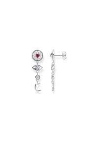 Thomas Sabo Cosmic Amulet - Ohrring kosmische Talismane mit bunten Steinen - silberfarben