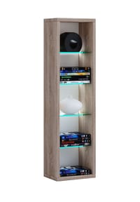 VCM. - Holz CD DVD Regal | Bücherregal | Aufbewahrung | Maße H. 77 x B. 21 x T. 14 cm | Standregal - Rasato L - Honig-Eiche