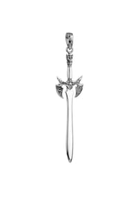 KUZZOÍ - Anhänger Herren Kettenanhänger Schwert Symbol 925 Silber - Silber