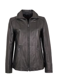 MADDOX - Damen Lederjacke Lammnappa schwarz - schwarz