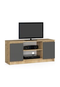 Akord - TV-Lowboard K120 mit 2 Türen und 6 Einlegeböden - artisan-eiche