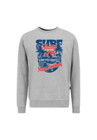 OLDSKULL - Sweatshirt Wrldvibe Surf Dreams Graphic Grenzenlose Kreativität, fühle den World-Vibe - Heather Grey