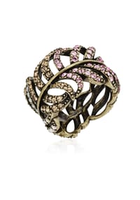 Luluandjane - Damen Ring aus Metall-Legierung in Bronze mit verziert mit Kristallen von Swarovski® - bronze
