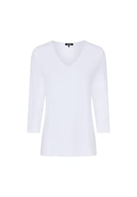 olsen - Shirt mit V-Ausschnitt und 3/4-Ärmeln - Black