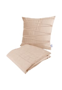 Kayoom - Dekokissen & Decke Paulina 125 2er-Set - champagner