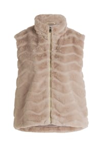 CARTOON - Kunstfellweste, Reißverschluss, für Damen - 7331  DARK ALMOND