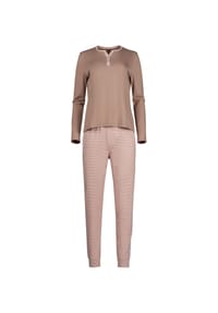 HUBER - Pyjama Night Basic Selection - mokka