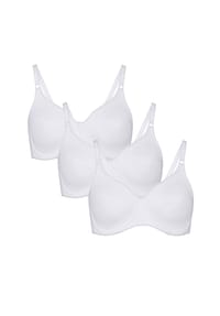 BeeDees® - Damen Bügel-BH Rock'n'Roll W (3-er Pack) im Dreierpack, aus 100% Baumwolle, mit Bügel für Komfort und Halt - schwarz