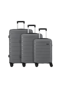 d & n® Travel Line - Travel Line 4100 4 Rollen Kofferset 3-teilig - black