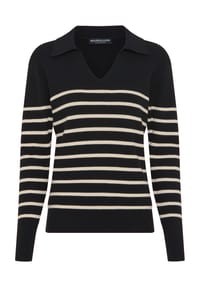 MANGUUN collection - Pullover, V-Ausschnitt, für Damen - BROWN