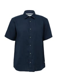 s.Oliver - Leinenhemd, Regular Fit, Kurzarm, Kent-Kragen, für Herren - 0120 WHITE