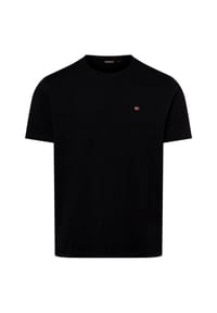 NAPAPIJRI - Herren T-Shirt - SALIS, Small Flag, Rundhals, Regular Fit, Baumwolle, einfarbig - Dunkelblau