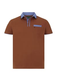 Charles Colby - Poloshirt EARL WILLMER - dunkelorange