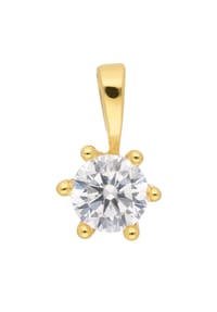 Adelia's - Damen Gold Schmuck 333 Gold Anhänger mit Zirkonia Ø 4,7 mm - gold