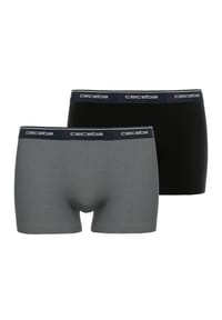 ceceba® - Herren Shorts - Boxershorts, Pants, Basic, Cotton Stretch, einfarbig - Schwarz/Grau