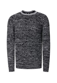 RUSTY NEAL® - Strickpullover mit stylischem Muster - Schwarz