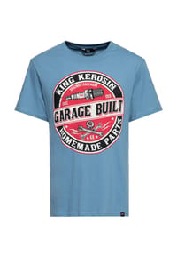 KING KEROSIN - Print-Shirt mit Frontprint im Workerstyle Garage Built - black