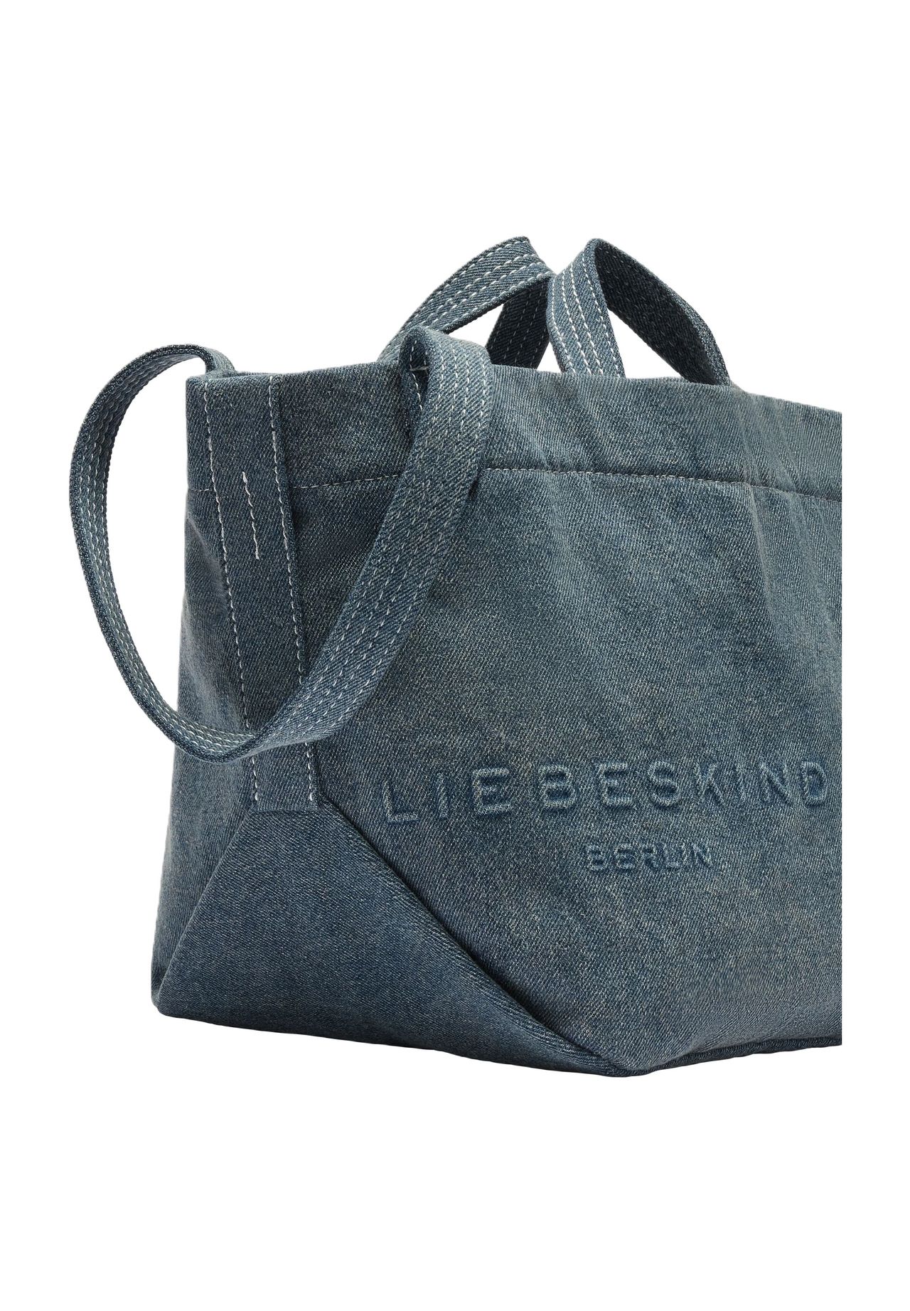 LIEBESKIND ELVIRA BLUE DENIM Shopper, Magnetverschluss, Stickerei 