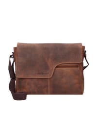 GREEN BURRY Vintage - Vintage Original Umhängetasche Leder 32 cm - brown